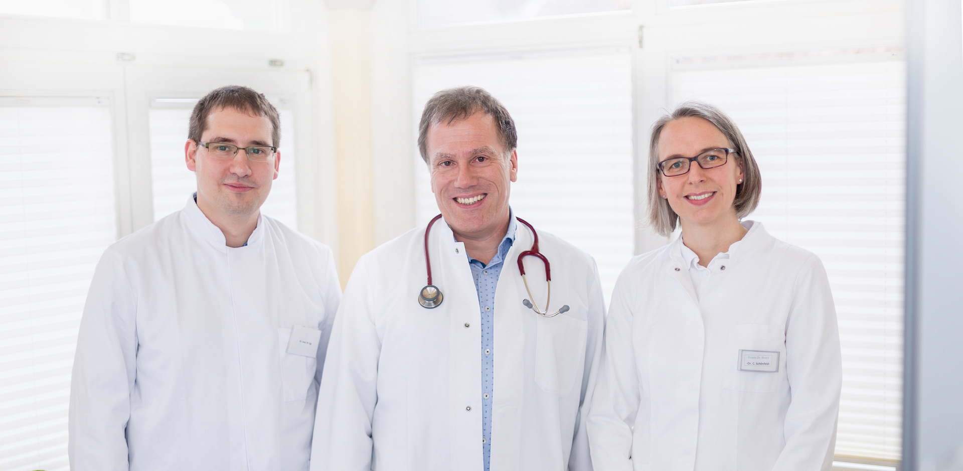 Dr. Eck, Dr. Brack und Dr. Schönfeld (von links nach rechts)